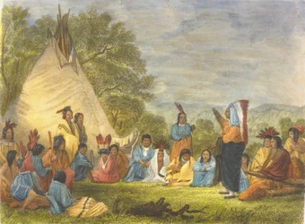 Indianer im Rat, 1853